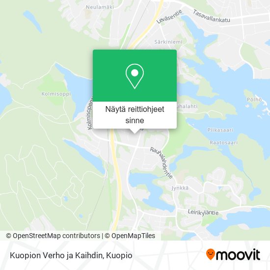 Kuopion Verho ja Kaihdin kartta