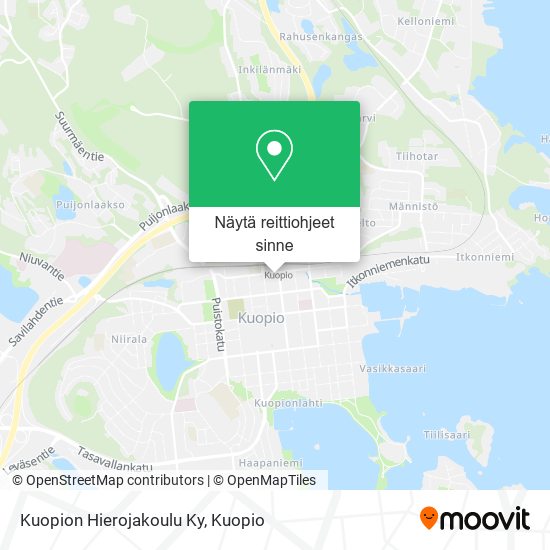 Kuopion Hierojakoulu Ky kartta