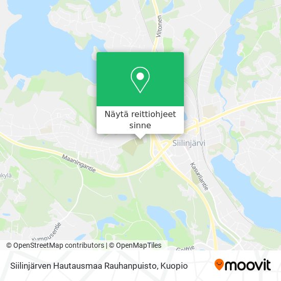 Siilinjärven Hautausmaa Rauhanpuisto kartta