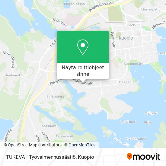 TUKEVA - Työvalmennussäätiö kartta