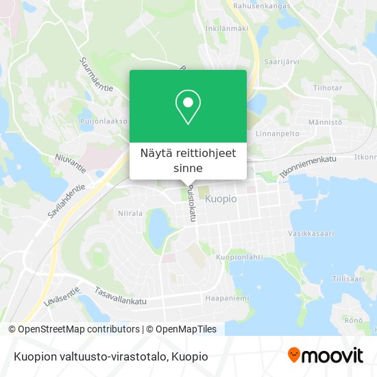 Kuopion valtuusto-virastotalo kartta
