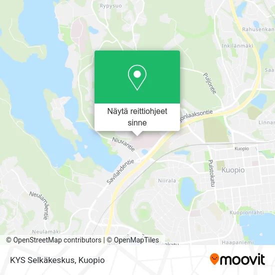 KYS Selkäkeskus kartta