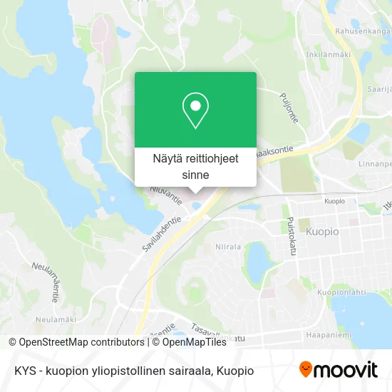 KYS - kuopion yliopistollinen sairaala kartta