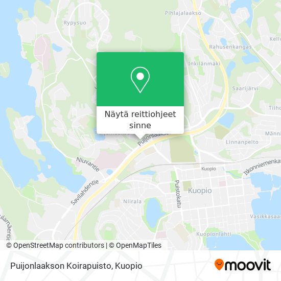 Puijonlaakson Koirapuisto kartta