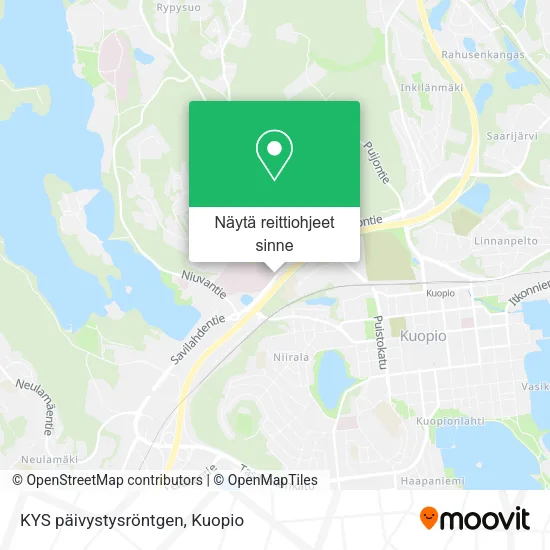 KYS päivystysröntgen kartta