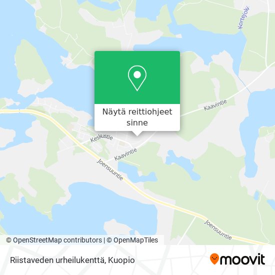 Riistaveden urheilukenttä kartta