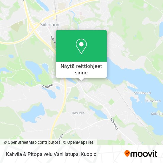 Kahvila & Pitopalvelu Vanillatupa kartta
