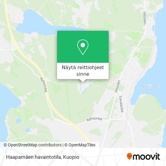 Haapamäen havaintotila kartta