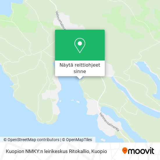 Kuopion NMKY:n leirikeskus Ritokallio kartta