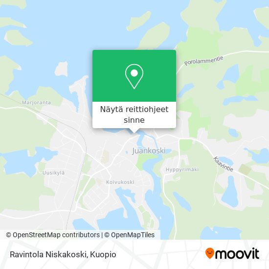 Ravintola Niskakoski kartta
