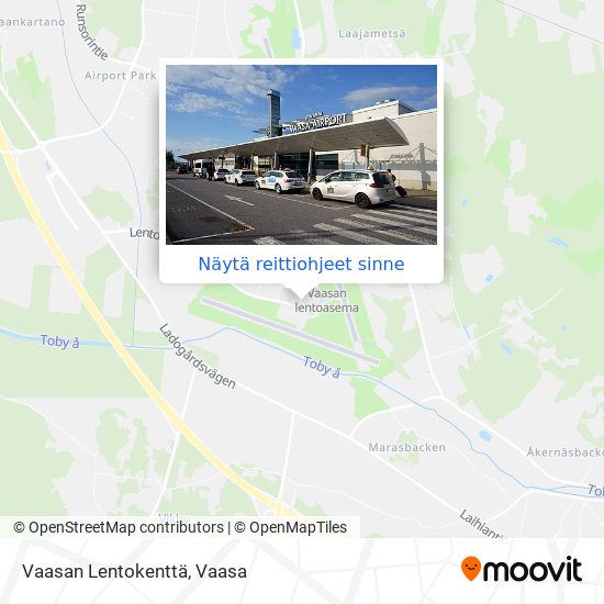 Vaasan Lentokenttä kartta