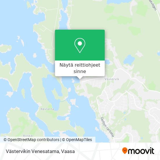 Västervikin Venesatama kartta