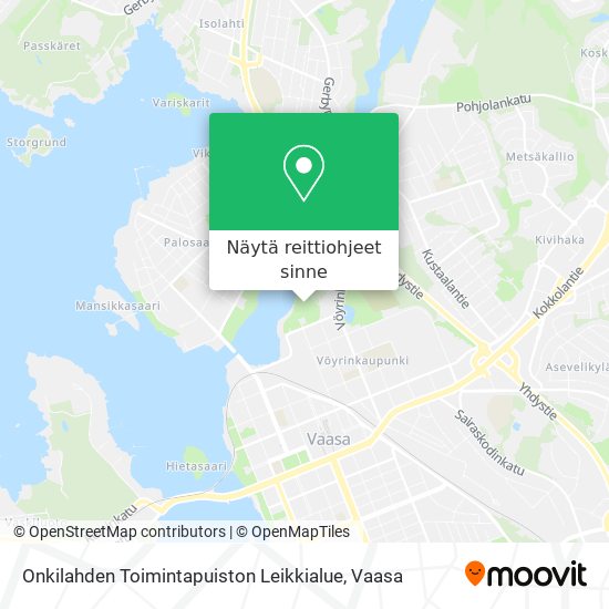 Onkilahden Toimintapuiston Leikkialue kartta