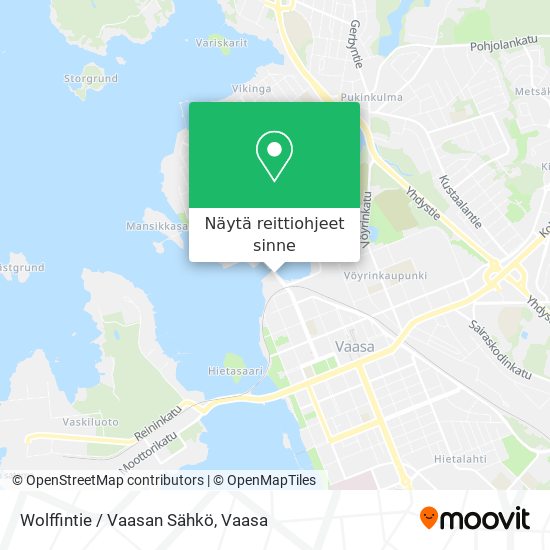 Wolffintie / Vaasan Sähkö kartta