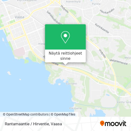 Rantamaantie / Hirventie kartta