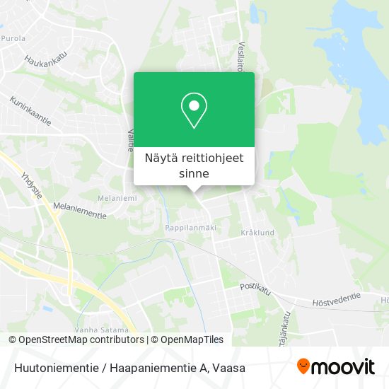 Huutoniementie / Haapaniementie A kartta