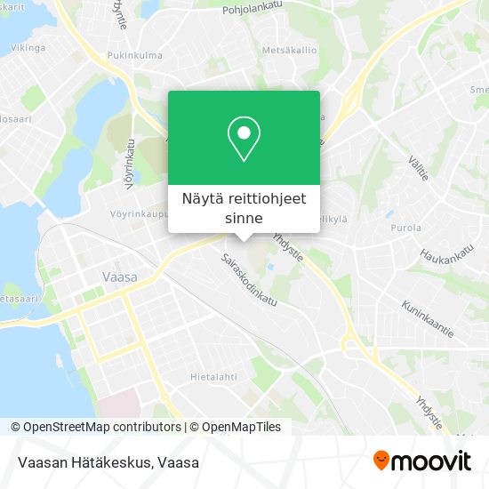 Vaasan Hätäkeskus kartta