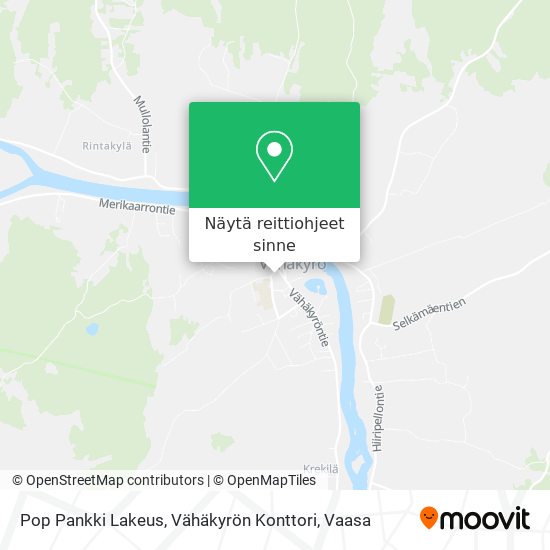 Pop Pankki Lakeus, Vähäkyrön Konttori kartta