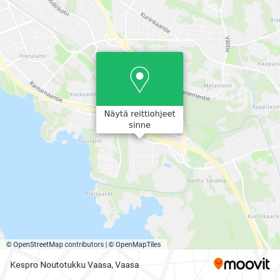 Kespro Noutotukku Vaasa kartta