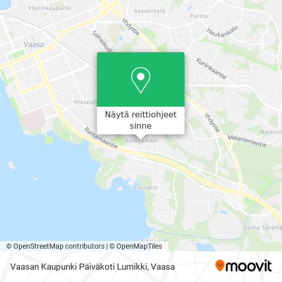 Vaasan Kaupunki Päiväkoti Lumikki kartta