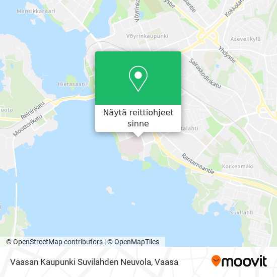 Vaasan Kaupunki Suvilahden Neuvola kartta
