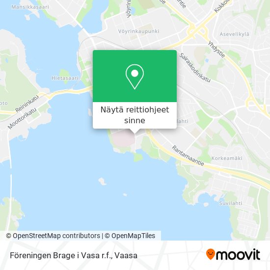 Föreningen Brage i Vasa r.f. kartta
