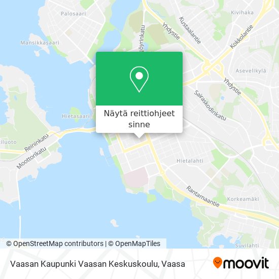 Vaasan Kaupunki Vaasan Keskuskoulu kartta
