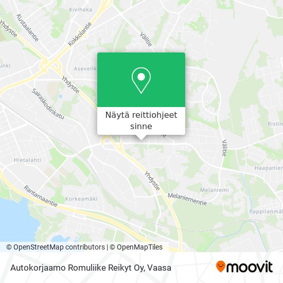 Autokorjaamo Romuliike Reikyt Oy kartta