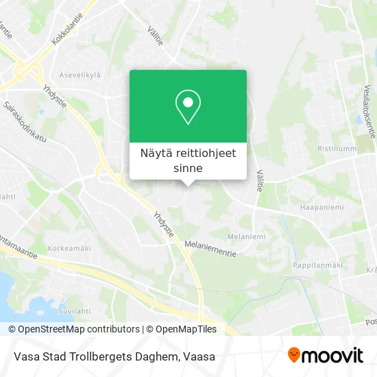 Vasa Stad Trollbergets Daghem kartta