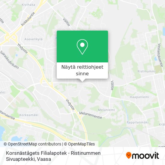 Korsnästågets Filialapotek - Ristinummen Sivuapteekki kartta