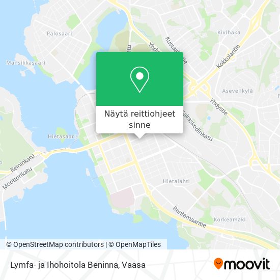 Lymfa- ja Ihohoitola Beninna kartta