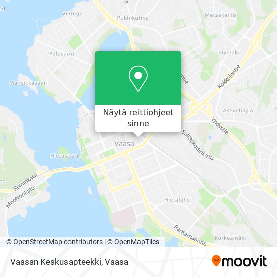 Vaasan Keskusapteekki kartta