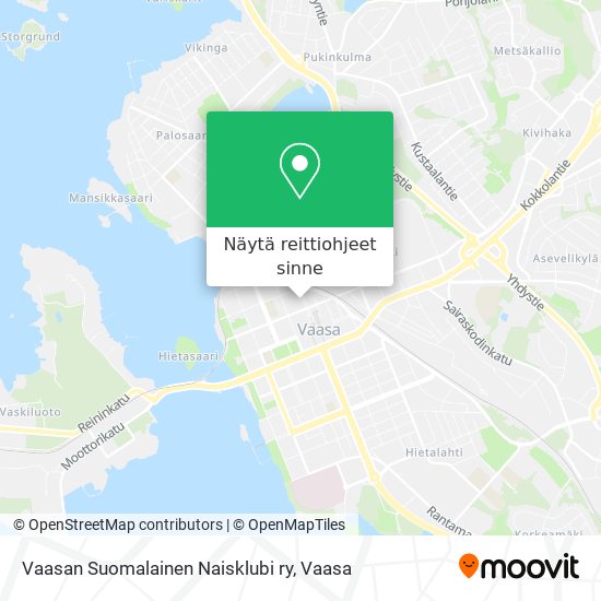 Vaasan Suomalainen Naisklubi ry kartta