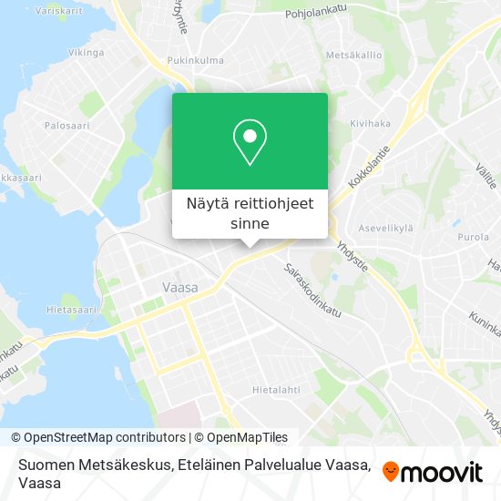 Suomen Metsäkeskus, Eteläinen Palvelualue Vaasa kartta
