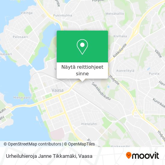 Urheiluhieroja Janne Tikkamäki kartta