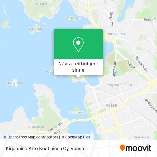 Kirjapaino Arto Kostiainen Oy kartta