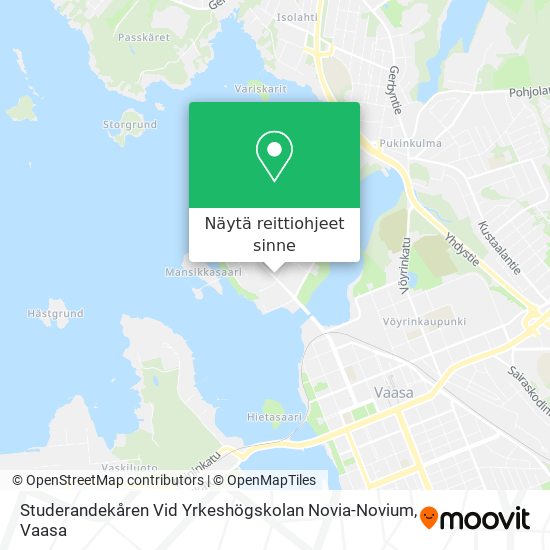 Studerandekåren Vid Yrkeshögskolan Novia-Novium kartta