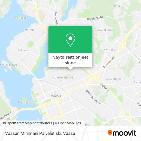 Vaasan Minimani Palvelutiski kartta