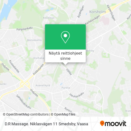 D.R Massage. Niklasvägen 11 Smedsby kartta