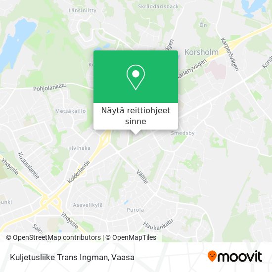 Kuljetusliike Trans Ingman kartta