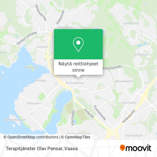 Terapitjänster Olav Pensar kartta