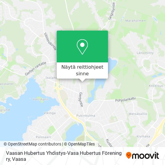 Vaasan Hubertus Yhdistys-Vasa Hubertus Förening ry kartta