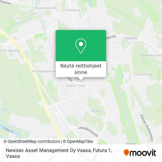 Newsec Asset Management Oy Vaasa, Futura 1 kartta