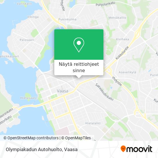 Olympiakadun Autohuolto kartta
