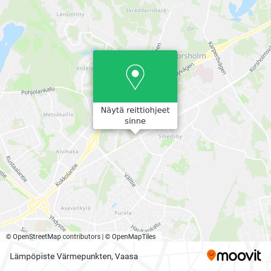Lämpöpiste Värmepunkten kartta