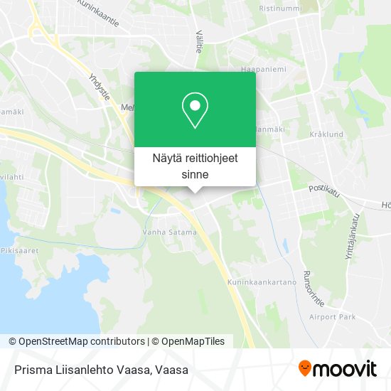 Prisma Liisanlehto Vaasa kartta