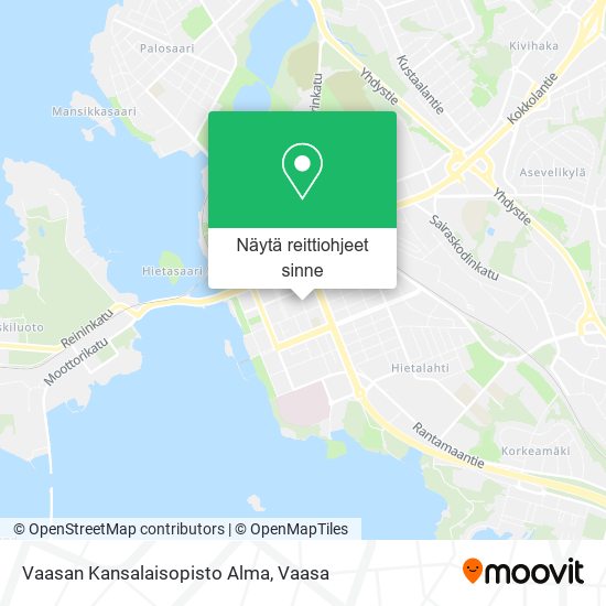 Vaasan Kansalaisopisto Alma kartta