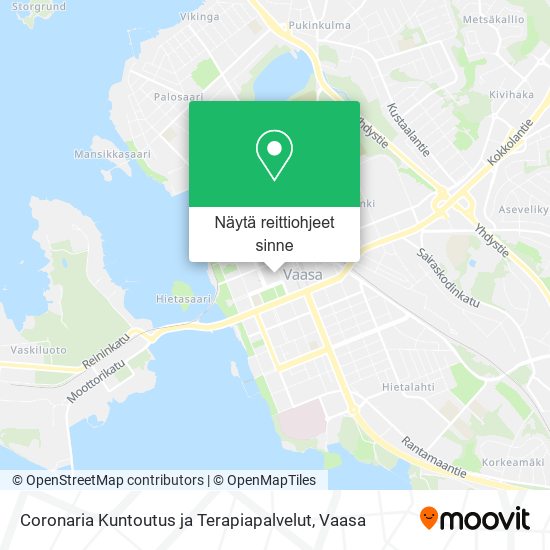 Coronaria Kuntoutus ja Terapiapalvelut kartta