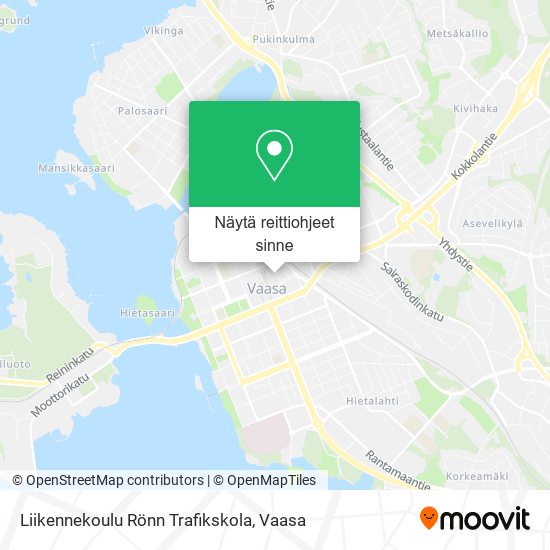 Liikennekoulu Rönn Trafikskola kartta