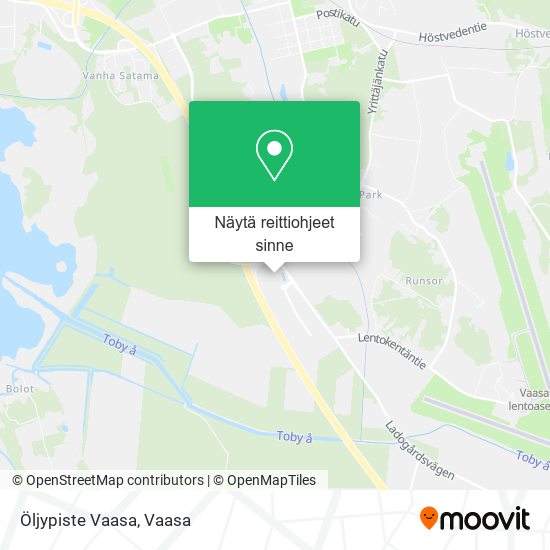 Öljypiste Vaasa kartta